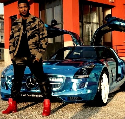 Usher and his Mercedes SLS AMGwww.DiscoverLavish.com