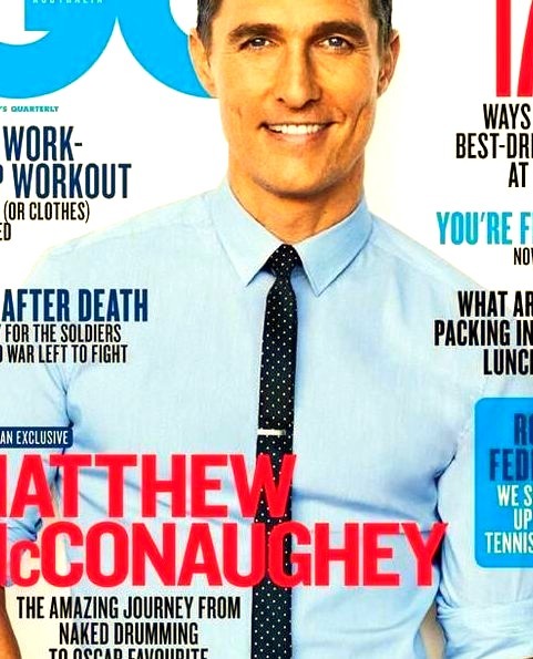 Matthew McConaughey wearing Dolce & Gabbana on The Cover of GQ