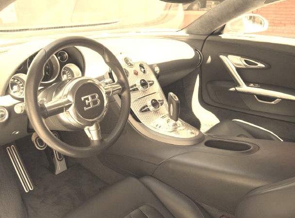 Inside of a Bugatti