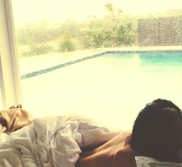 -Good morning.I love waking up like this next to her, especially on a rainy day when you just wanna stay in bed longer and enjoy in her presence.