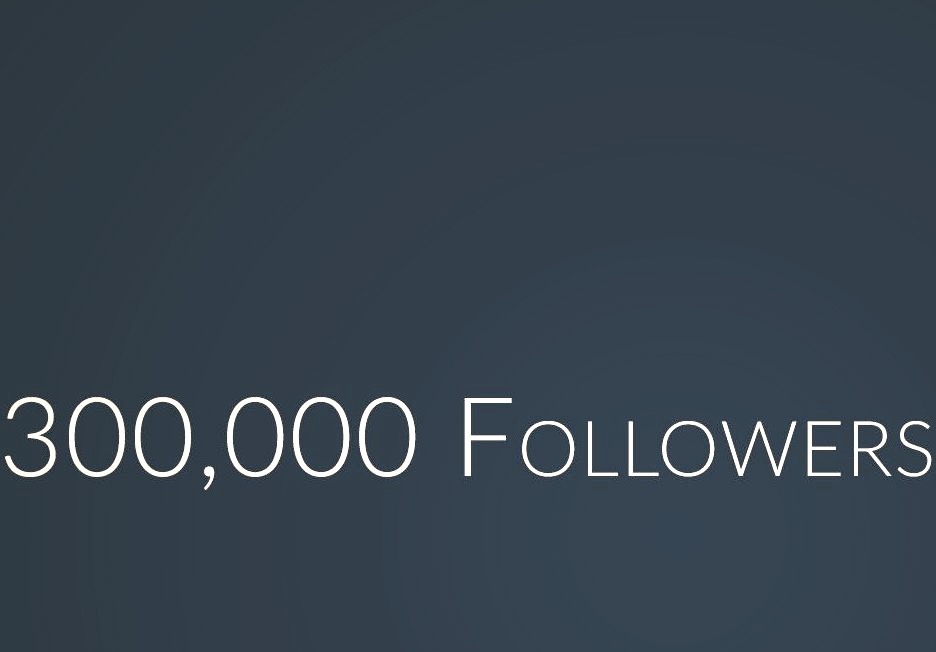 300,000 Tumblr followers! WOW! Thank you all!